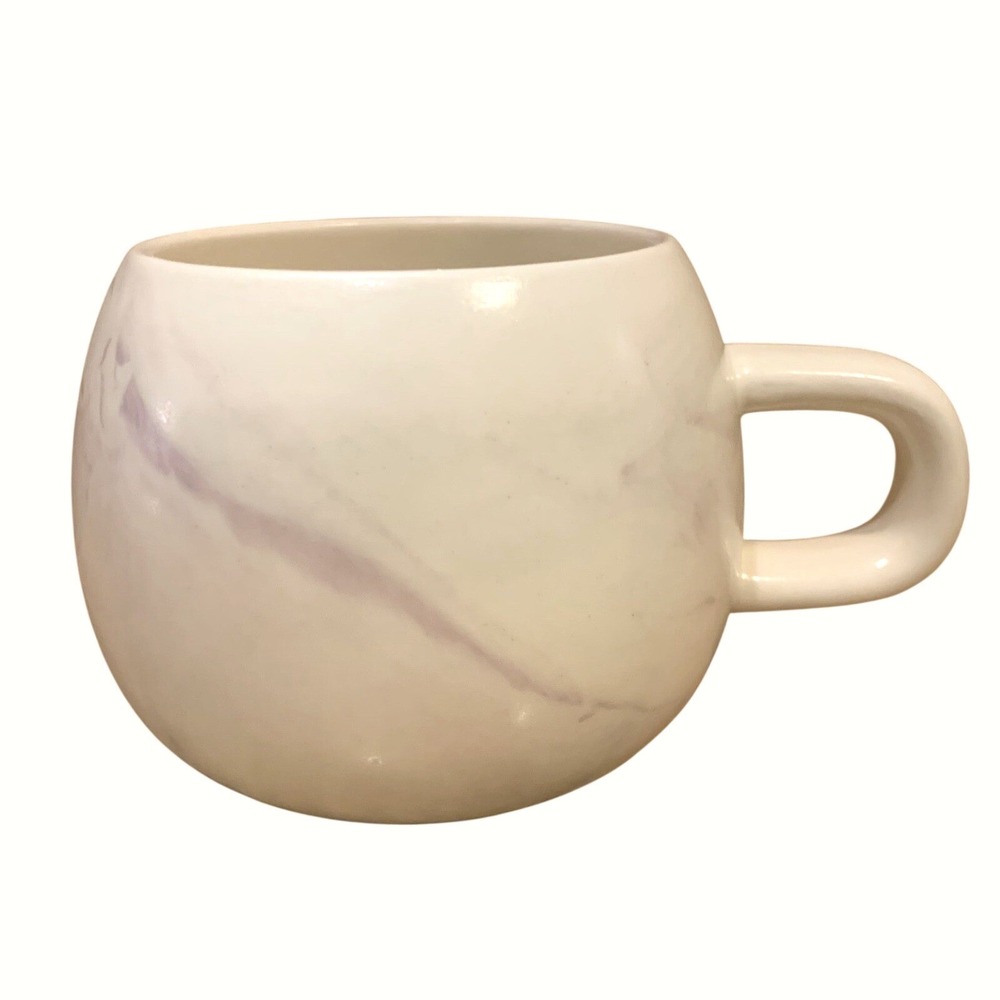 Project 62 Marble Stoneware Mug Unisex OS White Excellent Round Modern Cup